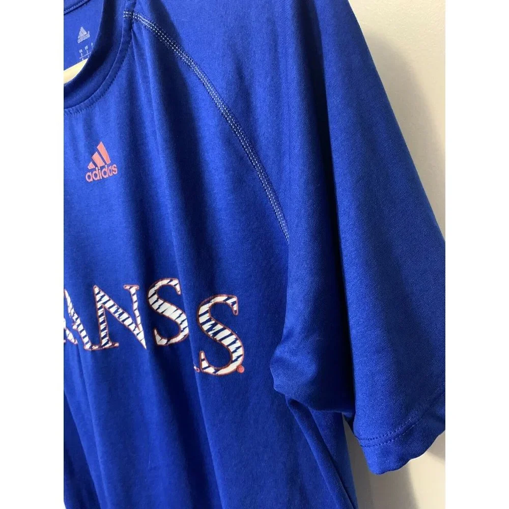 Adidas Kansas Jayhawks Cotton Blue Mens Sz‎ S